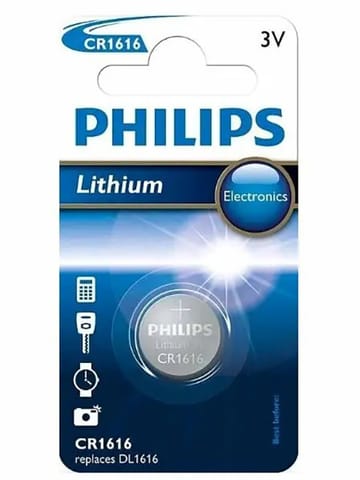 ⁨Bateria litowa, CR1616, CR1616, 3V, PHILIPS, blistr, 1-pack, CR1616/00B, guzikowa, CR1616, DL1616⁩ w sklepie Wasserman.eu