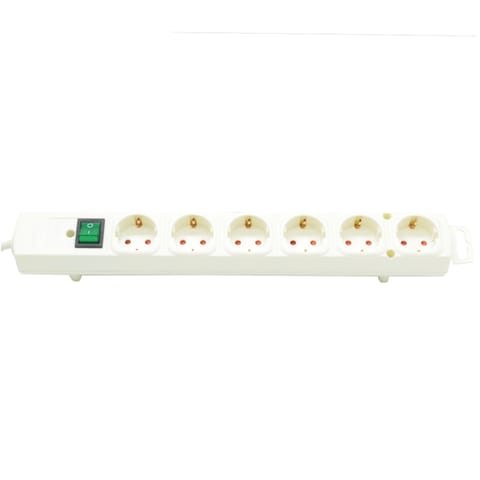 ⁨Listwa zasilająca Comfort-Line Plus 6 gniazd kabel 2m kremowa⁩ w sklepie Wasserman.eu