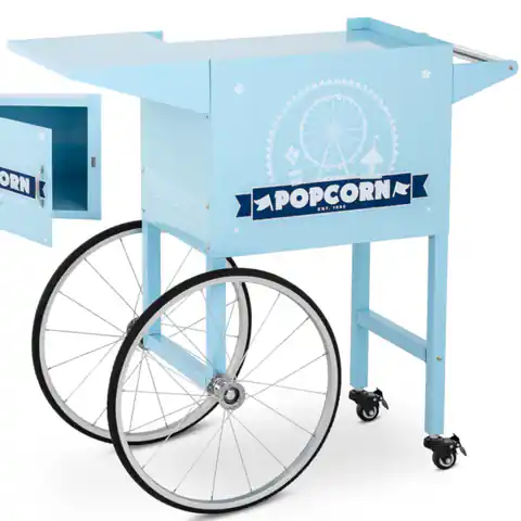 ⁨Popcorn Maschinenbodenwagen mit Retroschrank 51 x 37 cm - blau⁩ im Wasserman.eu