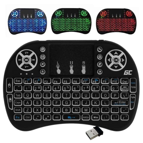 ⁨Bezprzewodowa mini Klawiatura Alogy podświetlana 3 kolory touchpad⁩ w sklepie Wasserman.eu