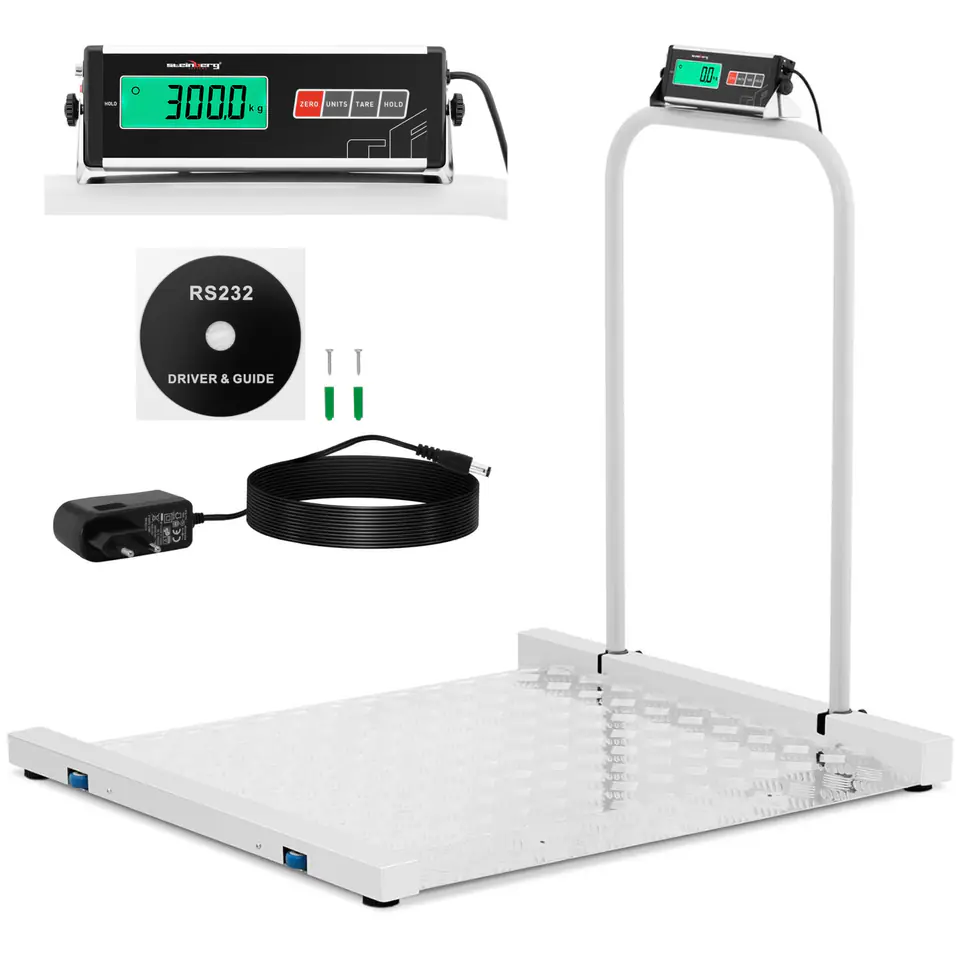 ⁨Storage Platform Scale 100 x 95 cm LCD RS232 300 kg / 100 g⁩ at Wasserman.eu