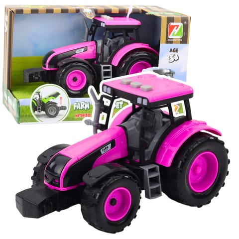 ⁨Traktor Farmerski Rolniczy Na Baterie Światła Dźwięki Różowy⁩ w sklepie Wasserman.eu
