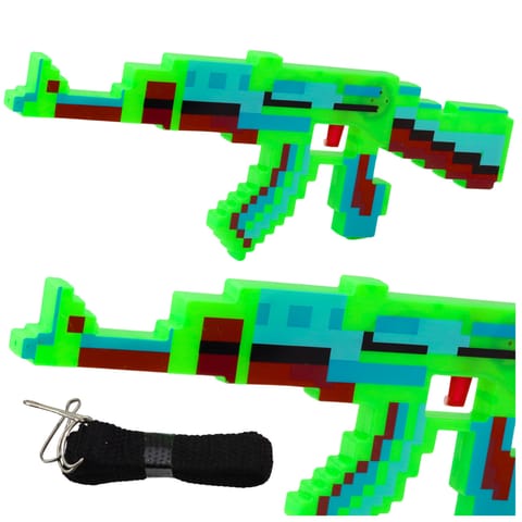 ⁨Karabin Pikselowy Broń Światła Dźwięki Zielony 39cm⁩ w sklepie Wasserman.eu