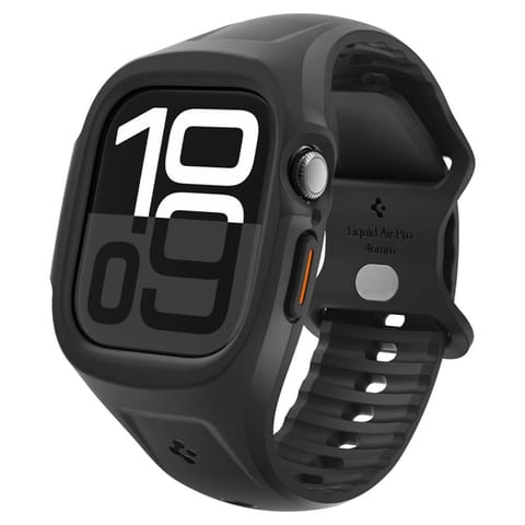 ⁨Spigen Liquid Air Pro - Pasek z obudową do Apple Watch 10 46 mm (Matte Black)⁩ w sklepie Wasserman.eu