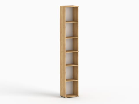 Regał Pola 215x40 Hikora 40 cm, 6 półek na książki i segregatory w sklepie Wasserman.eu