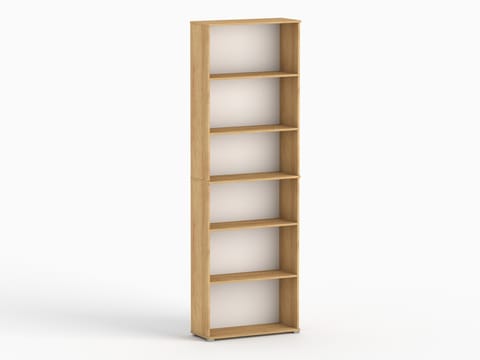 Regał Pola 215x80 Hikora Naturalna. Szeroki 80 cm, 6 półek na książki i segregatory w sklepie Wasserman.eu