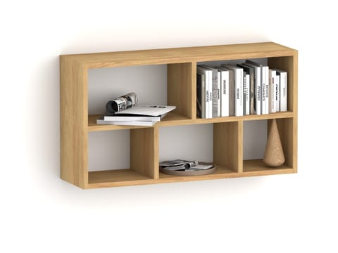 ⁨Połka wisząca 4P Hikora naturalna 80x50x20 cm⁩ w sklepie Wasserman.eu