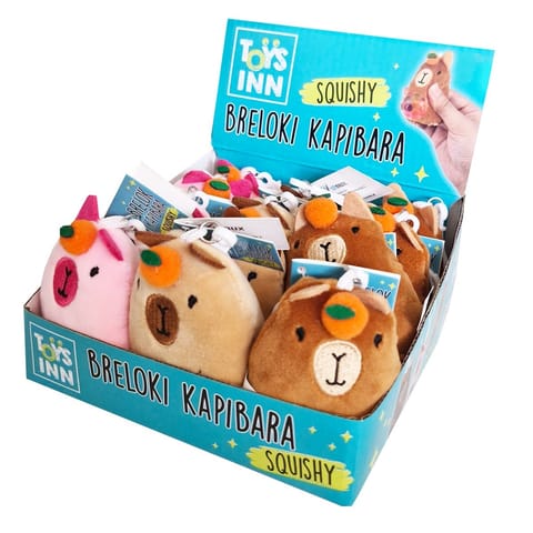 ⁨Breloki Kapibara squishy mix Display 12 sztuk⁩ w sklepie Wasserman.eu