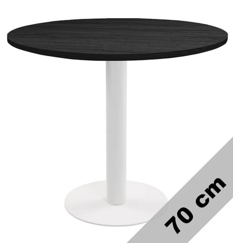 ⁨Stół okrągły VICTORY BLACK WOOD 70 cm MILK⁩ w sklepie Wasserman.eu