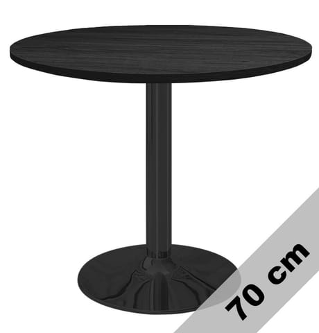 ⁨Stół okrągły VICTORY BLACK WOOD 70 cm SMOKE⁩ w sklepie Wasserman.eu