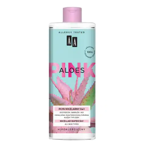 ⁨AA Aloes Pink płyn micelarny 3w1 400 ml⁩ w sklepie Wasserman.eu