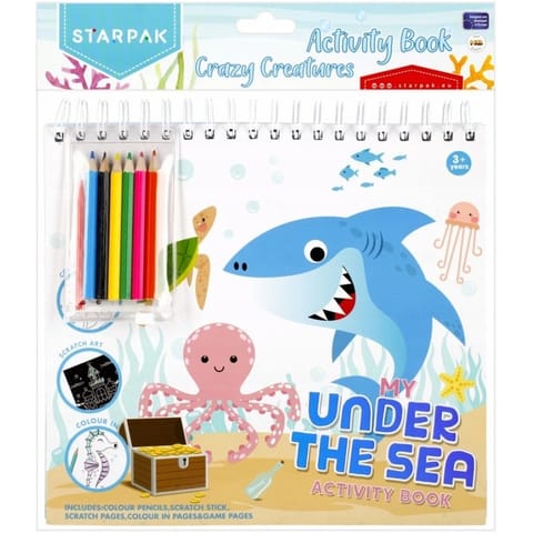 ⁨Zestaw kreatywny kolorowanka-wydrapywanka CRAZY CREATURES 497703 STARPAK⁩ w sklepie Wasserman.eu