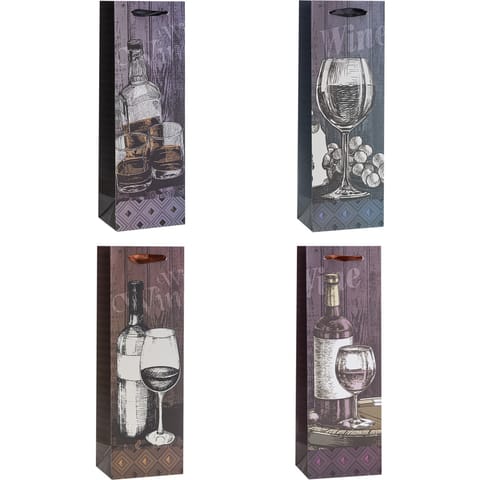 ⁨Torebka prezentowa 12x36x9cm Lux TBF-24015-BB ROZETTE⁩ w sklepie Wasserman.eu