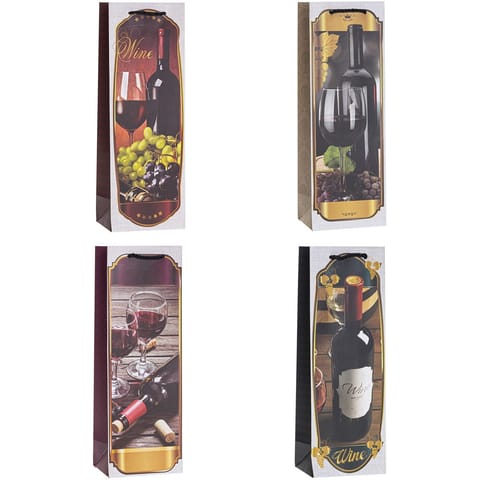 ⁨Torebka prezentowa 12x36x9cm Lux TBF-24019-BB ROZETTE⁩ w sklepie Wasserman.eu