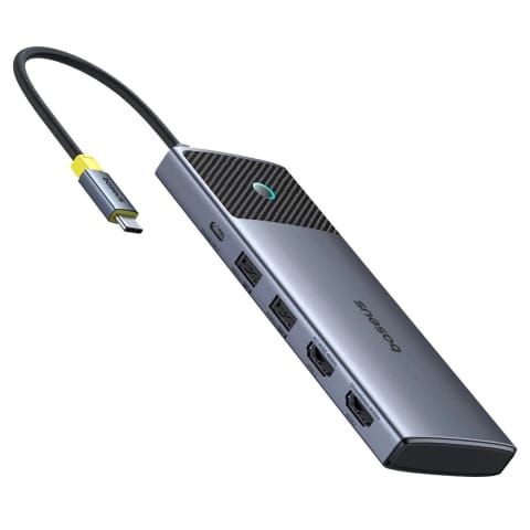 ⁨Baseus Metal Gleam Series II 7-w-1 USB-C Hub PD100W, 2×USB-A, 2×HDMI 4K⁩ w sklepie Wasserman.eu