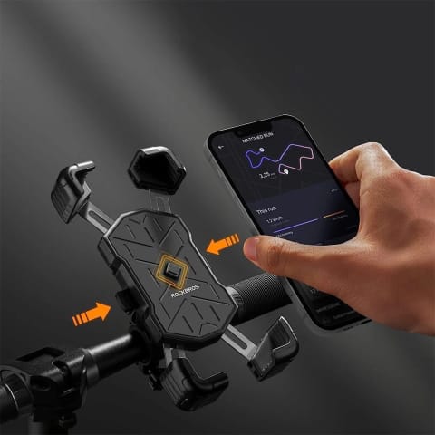 ⁨Uchwyt rowerowy Rockbros 25210030001 na kierownicę 4,5–7,2″ – czarny⁩ w sklepie Wasserman.eu