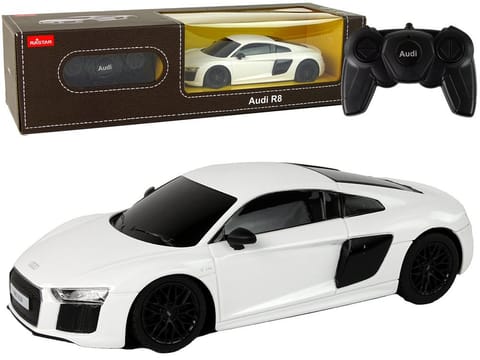 ⁨Auto R/C Audi R8 1:24 Rastar Białe⁩ w sklepie Wasserman.eu