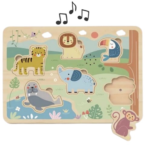 ⁨TOOKY TOY Drewniane Interaktywne Puzzle Zwierzątka⁩ w sklepie Wasserman.eu