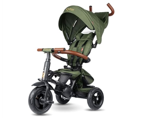 ⁨Qplay Rowerek Trójkołowy Rito Deluxe Rubber Olive⁩ w sklepie Wasserman.eu