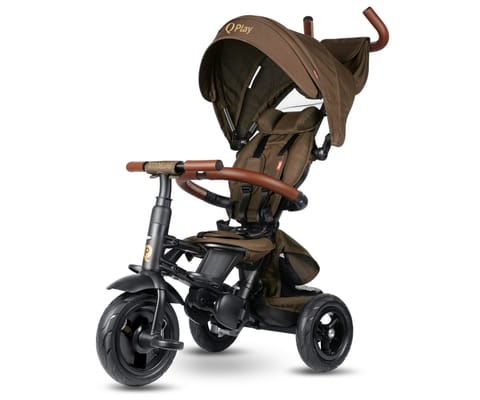 ⁨Qplay Rowerek Trójkołowy Rito Deluxe Rubber Brown⁩ w sklepie Wasserman.eu
