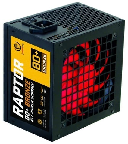 ⁨Zasilacz ATX Raptor 800W Bronze 80+, Single Raill, DC-DC Zasilacz spełnia wymagania norm 80 PLUS Bronze, Stabilna moc ciągła 800W - maksymalna moc⁩ w sklepie Wasserman.eu