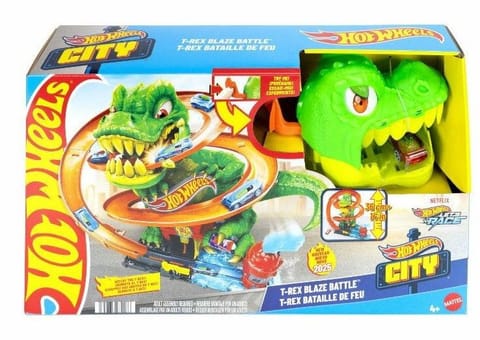 ⁨Hot Wheels City Zakręcony tor Remiza T-Rexa⁩ w sklepie Wasserman.eu