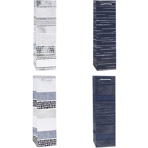 ⁨Torebka prezentowa 11x38x11cm na butelkę TBG-24172-HS-BB ROZETTE⁩ w sklepie Wasserman.eu
