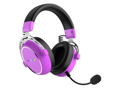 ⁨Słuchawki dla graczy Hator HYPERGANG 3 Wireless bezprzewodowe fioletowe⁩ w sklepie Wasserman.eu