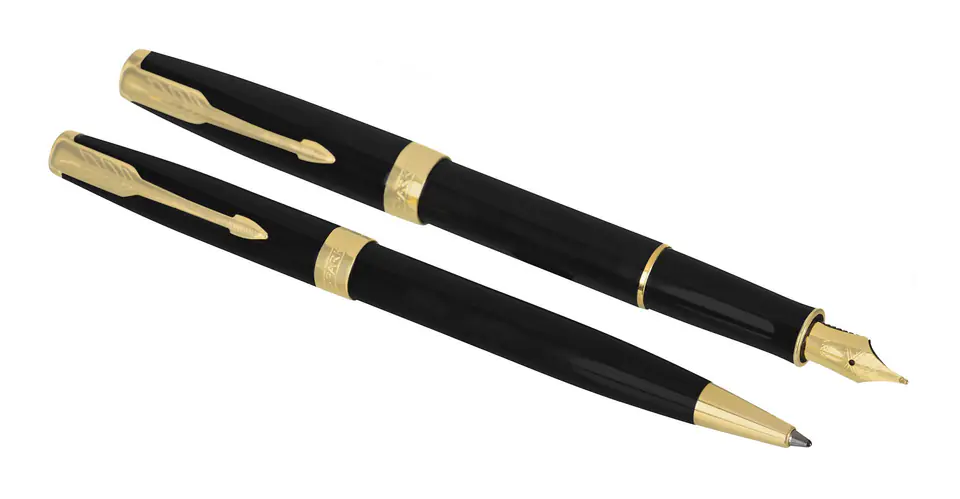 ⁨Parker-zestaw pióro Duo+długopis Sonnet czarny GT⁩ w sklepie Wasserman.eu