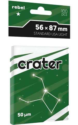 ⁨Koszulki Crater Light 56x87mm 100szt REBEL⁩ w sklepie Wasserman.eu