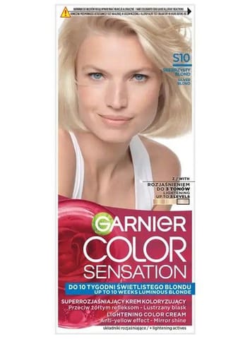⁨Krem koloryzujący rozjaśniający Garnier Color Sensation S10 Srebrzyst Blond⁩ w sklepie Wasserman.eu