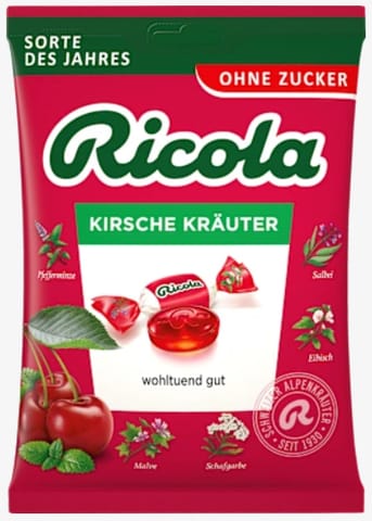 ⁨Ricola Kirsche Kräuter Cukierki bez Cukry 75 g⁩ w sklepie Wasserman.eu