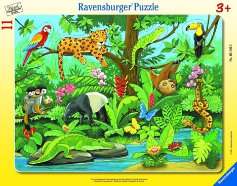 ⁨Puzzle 11 Co tu pasuje? Zwierzęta lasu deszczowego⁩ w sklepie Wasserman.eu