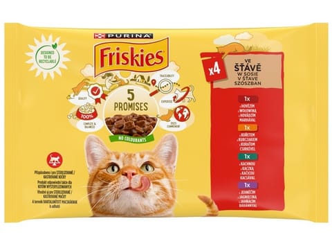 ⁨Friskies Mix meat - wet cat food - 4x 85 g⁩ at Wasserman.eu