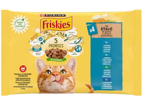 Friskies Mix Rybny w sosie saszetki 4x85g w sklepie Wasserman.eu