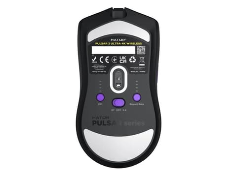 ⁨Mysz dla graczy bezprzewodowa Hator Pulsar 3 Ultra 4K Wireless czarna⁩ w sklepie Wasserman.eu