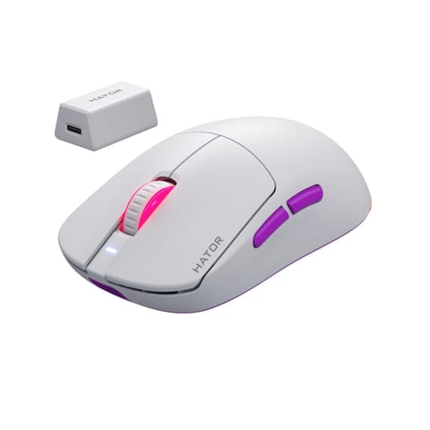 ⁨Mysz dla graczy Hator Quasar 3 Ultra 8K Wireless biała⁩ w sklepie Wasserman.eu
