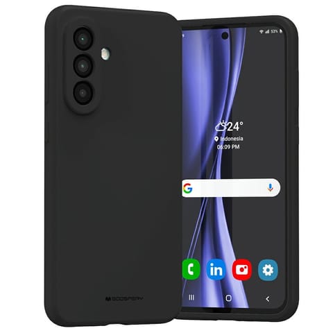 ⁨Etui Mercury Silicone do Samsung Galaxy  A36 czarny⁩ w sklepie Wasserman.eu