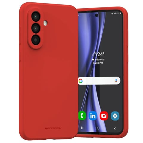 ⁨Etui Mercury Silicone do Samsung Galaxy  A36 czerwony⁩ w sklepie Wasserman.eu