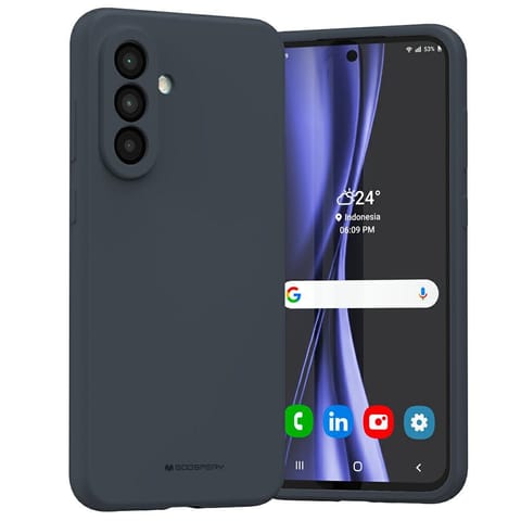 ⁨Etui Mercury Silicone do Samsung Galaxy  A36 granatowy⁩ w sklepie Wasserman.eu