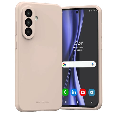⁨Etui Mercury Silicone do Samsung Galaxy  A36 różowo-piaskowy⁩ w sklepie Wasserman.eu