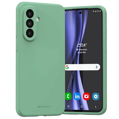 ⁨Etui Mercury Silicone do Samsung Galaxy  A36 zielony⁩ w sklepie Wasserman.eu