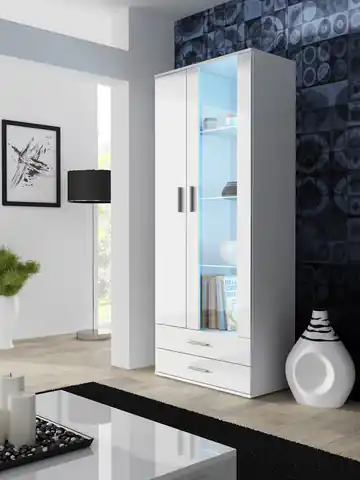 ⁨Cama display cabinet SOHO S6 2D2S white/white gloss⁩ at Wasserman.eu