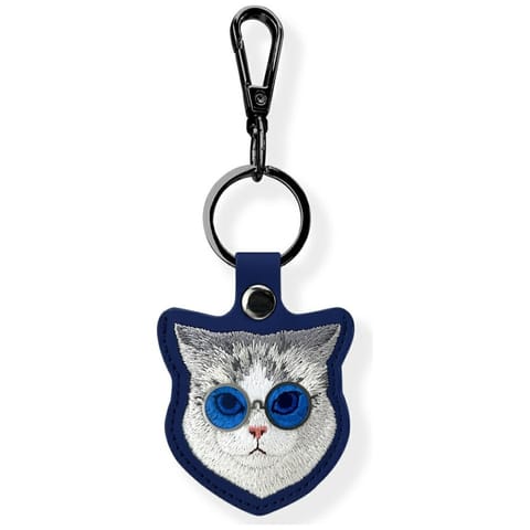 ⁨Etui na lokalizator / brelok Nimmy       Glasses Cool Cat niebieski⁩ w sklepie Wasserman.eu