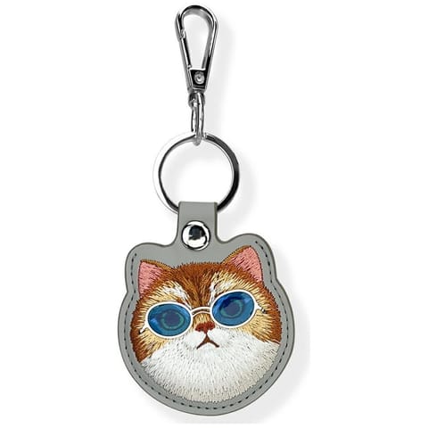 ⁨Etui na lokalizator / brelok Nimmy       Glasses Cool Cat szary⁩ w sklepie Wasserman.eu