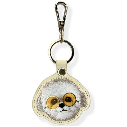 ⁨Etui na lokalizator / brelok Nimmy       Glasses Cool Dog khaki⁩ w sklepie Wasserman.eu