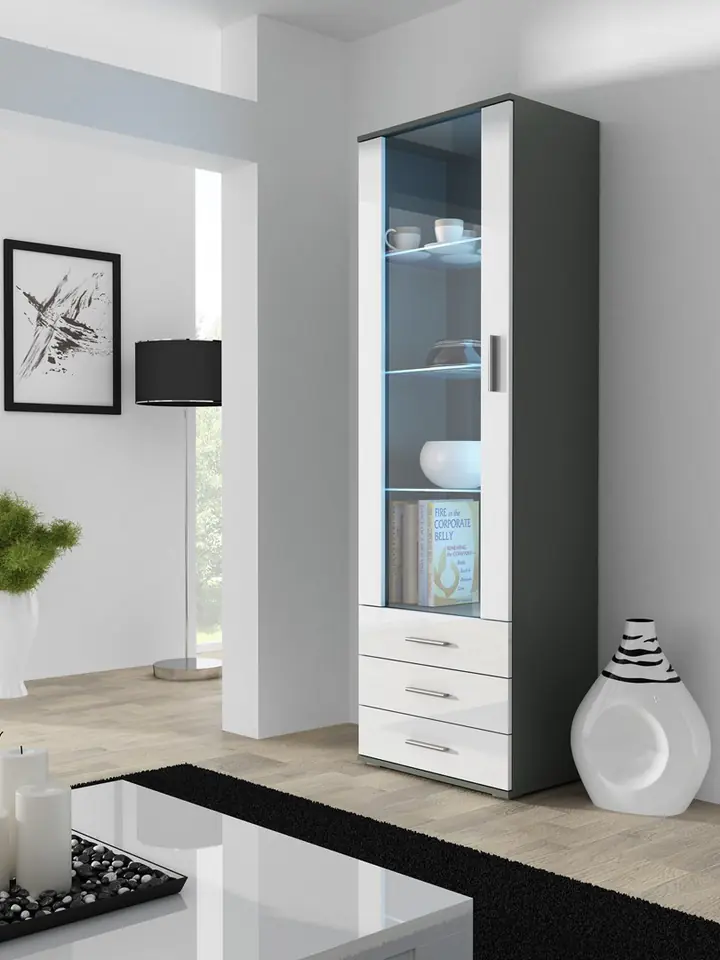 Witryna SOHO S1 szary/ biały połysk w sklepie Wasserman.eu