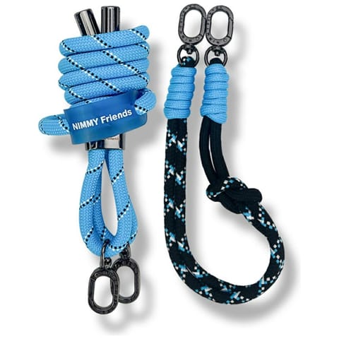 ⁨Zestaw crossbody + handstrap Nimmy       Cool&Cute 2.0 niebiesko czarny⁩ w sklepie Wasserman.eu