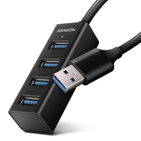 ⁨Hub 4-Port Mini Metal USB 3.2 Gen 1 HUE-M1A , 20cm USB-A Cable⁩ at Wasserman.eu