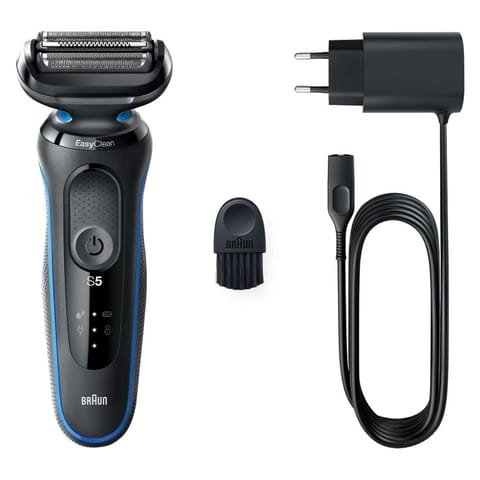 ⁨Braun | Shaver | 51-B1000s | Operating time (max) 50 min | Wet & Dry | Black/Blue⁩ w sklepie Wasserman.eu